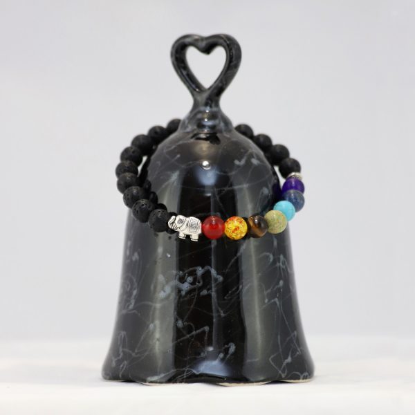 Chakra Lava Rock Bracelet on Bell